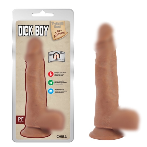 Фалоімітатор реалістичний на присосці бежевого кольору Chisa Dick Boy - 1