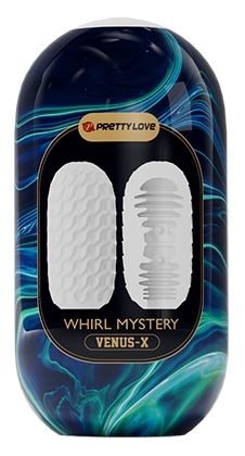 Мастурбатор яйце з ребристим рельєфом білого кольору Pretty Love Whirl mystery VENUS X - 1