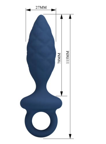 Анальная пробка с кольцом синяя LYBAILE MR.PLAY Butt Plug with Loop размер S - 5