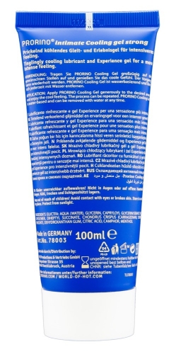 Гарячий інтимний охолоджувальний гель Hot PRORINO Intimate Strong 100 мл - 3