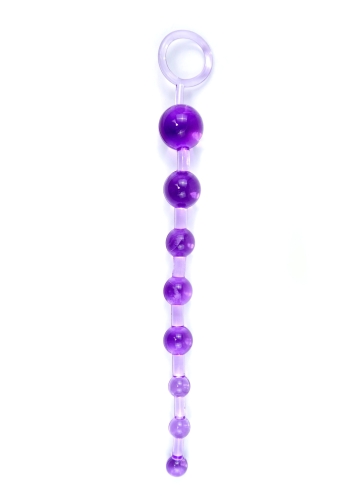 Анальные бусы фиолетовые Jelly Anal Beads - 2