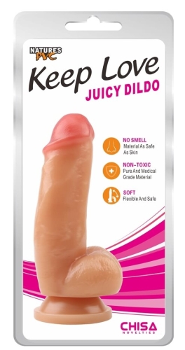 Фаллоимитатор реалистичный на присоске бежевый CHISA Keep Love Juicy Dildo - 5