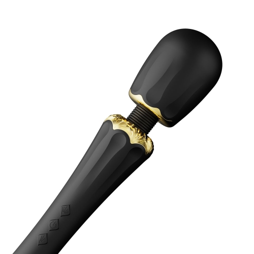 Вибромассажер Ванд в форме микрофона с насадками черного цвета Zalo Kyro Wand Turquoise - 4