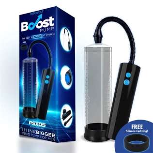 Автоматическая вакуумная помпа для пениса прозрачная Intoyou модель PSX05 USB-зарядка