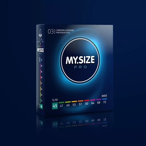 Презервативи ультратонкі з резервуаром та силіконовим мастилом My.Size Pro 45 3 штуки - 1