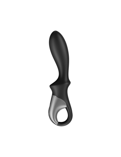 Силіконовий вібростимулятор з управлінням зі смартфона чорний Satisfyer Heat Climax - 2