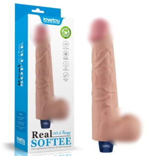 Вибратор реалистичный телесного цвета Lovetoy Real Softee Rechargeable