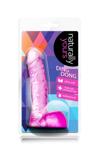Фалоімітатор з мошонкою рожевий NATURALLY YOURS DING DONG - 2