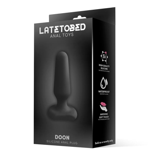 Анальний корок силіконовий чорний Latetobed ​​Doon Silicone Butt Plug - 2