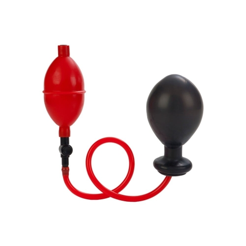 Анальная пробка с насосом-грушей черно-красная Expandable Butt Plug California Exotic - 2
