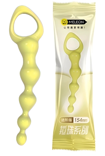 Анальні намисто жовтого кольору Meleon Anal Beads - 1