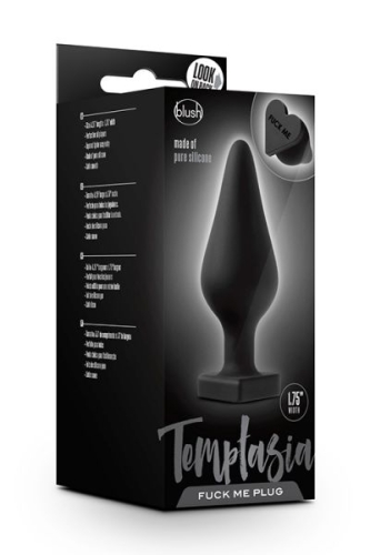 Анальна пробка силіконова чорна TEMPTASIA FUCK ME BUTT - 4