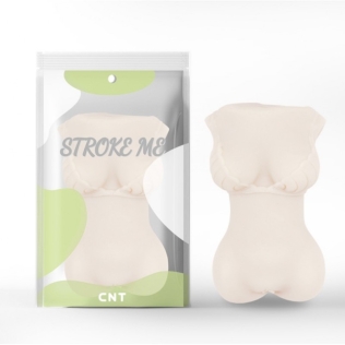 Мастурбатор вагіна з грудьми із силікону Ride Me Stroker White тілесний