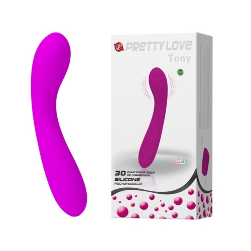 Вібратор для точки G рожевий з силікону Pretty Love Tony BI-014281 - 1