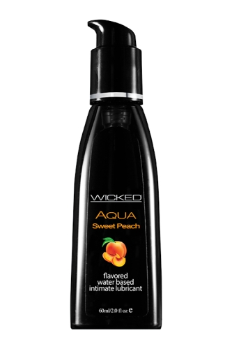 Оральный лубрикант на водной основе со вкусом персика Wicked sensual care Аqua 60 мл - 1