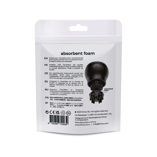 Впитывающая губка черного цвета Kiiroo Powerblow Absorbent Foam 5 штук - 3