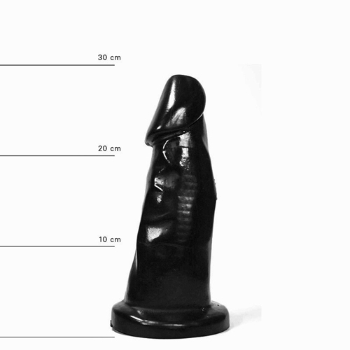 Фаллоимитатор реалистичный гелевый черный All Black AB38 - 4