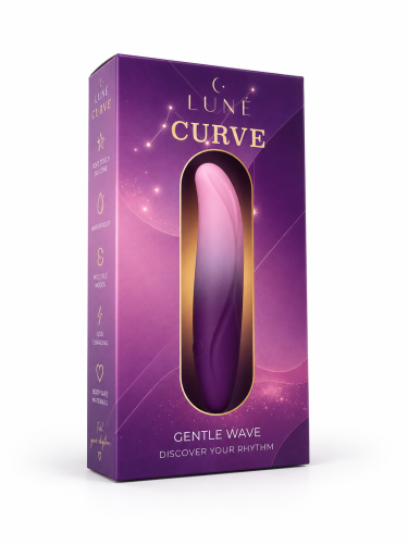 Вибропуля с изогнутым кончиком фиолетово-розовый градиент UNIVIBE CURVE LUNE 10 режимами вибрации - 5