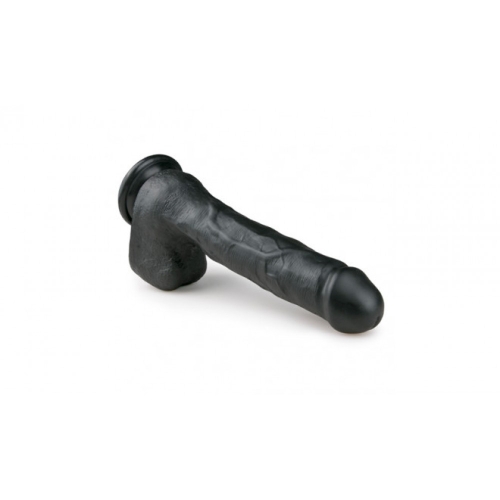 Фаллоимитатор реалистичный черный на присоске EASYTOYS 29.5 CM - 2