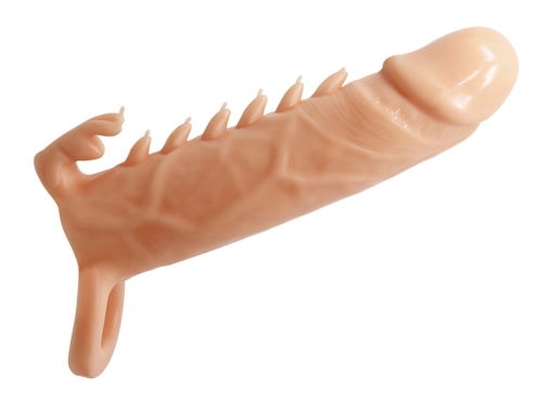 Насадка на член реалістична що подовжує тілесного кольору LYBAILE PREETTY LOVE Penis Sleeve Emmitt - 4