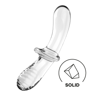 Стеклянный дилдо для двойного наслаждения прозрачный Satisfyer Double Crystal