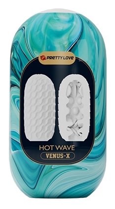 Мастурбатор яйцо с точечно ребристым рельефом белого цвета Pretty Love Hot Wave VENUS X - 1