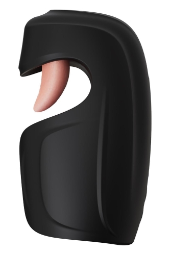 Мастурбатор із язичком та з вібрацією для чоловіків чорний Blush M for Men - 4
