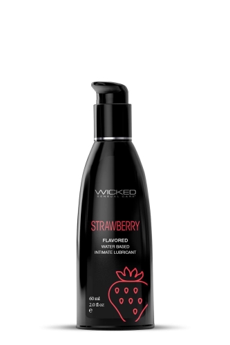 Оральный лубрикант со вкусом клубники Wicked Sensual Care Flavored 60 мл - 1