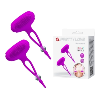 Вібратори для сосків рельєфні фіолетові LYBAILE Pretty Love Bancroft