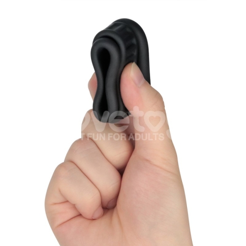 Кільце для пеніса і мошонки чорне Lovetoy Pinnacle Pro Twin Grip - 3