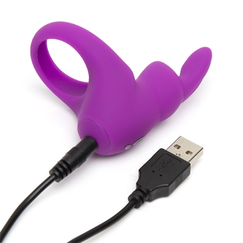 Ерекційне віброкільце фіолетового кольору Fifty shades of grey Happy rabbit rechargeable cock ring - 2
