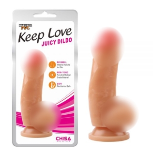 Фаллоимитатор реалистичный на присоске телесного цвета Chisa Keep Love Juicy