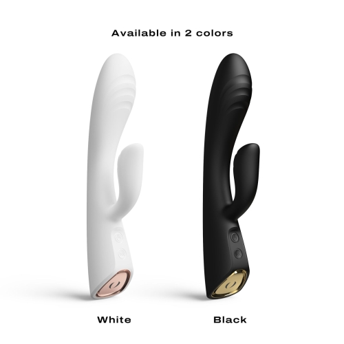 Вібратор із відростком для клітора чорного кольору Dorcel FLEXI RABBIT - 6