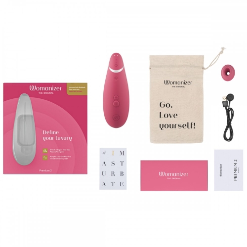 Вакуумный бесконтактный клиторальный стимулятор розовый Womanizer Premium 2 - 19