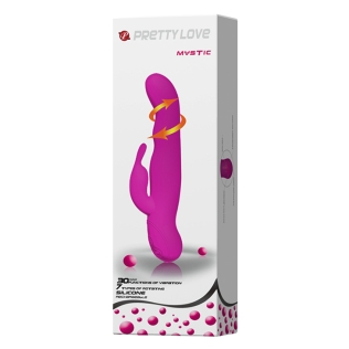 Вибратор со стимуляцией клитора и ротацией головки PRETTY LOVE MISTIC 37 режимов НАСЛАЖДЕНИЯ