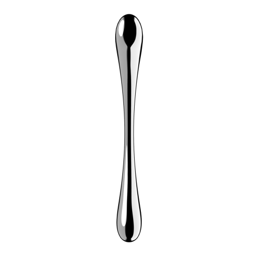 Двухсторонний металлический фаллоимитатор серебристого цвета Satisfyer Cosmic Crest 1 - 3