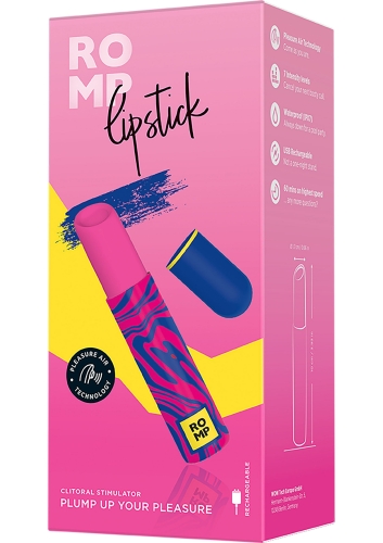 Клиторальный вибратор в виде губной помады розовый Romp Lipstick - 11