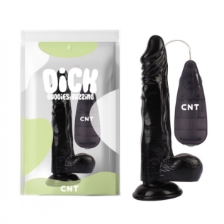 Вібратор реалістичний на присосці з пультом керування Cnt Vibrating Beginner Dildo чорного кольору5