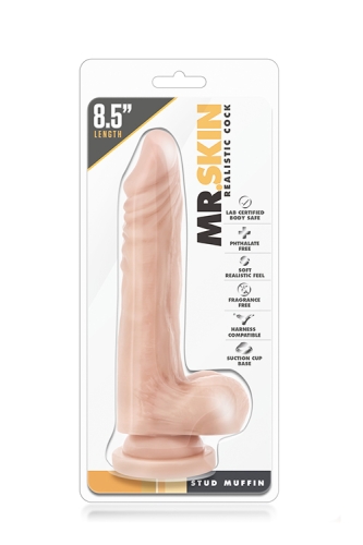 Реалістичний фалоімітатор на присоску тілесний Mr. SKIN REALISTIC COCK STUD MUFFIN - 2