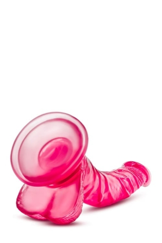 Фалоімітатор реалістичний з мошонкою на рожевий присосці Blush b Yours - 3
