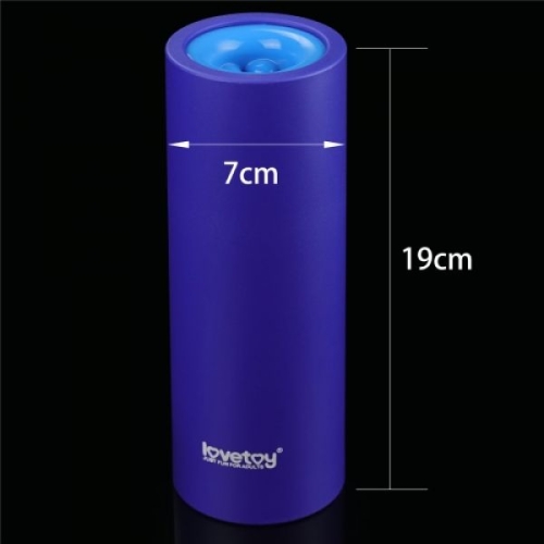 Мастурбатор с рельефами внутри Lovetoy синий - 3