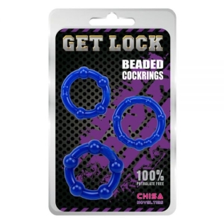 Набір ерекційних кілець різного діаметру і структур Beaded Cock Rings 291006