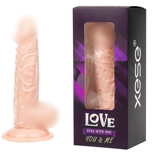 Фаллоимитатор реалистик на присоске телесного цвета Love stay with me - SEXTOY PENIS - 1