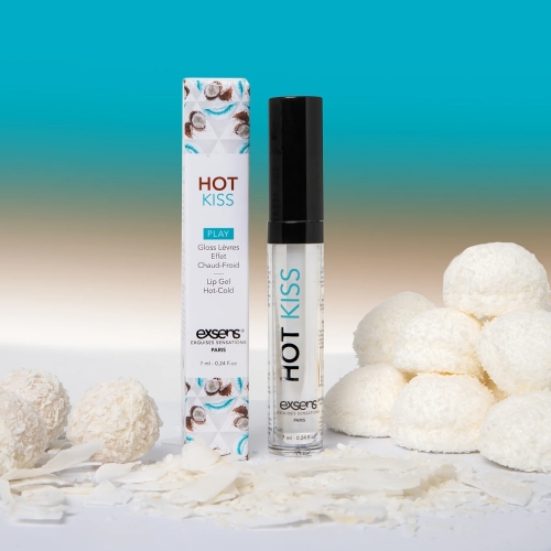 Стимулюючий блиск для губ зі смаком кокосу Exsens Coconut Hot Kiss 15мл зігріває і охолоджує - 6