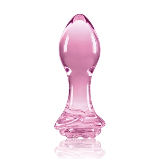 Анальний скляний затор рожевого кольору NS Novelties Crystal rose