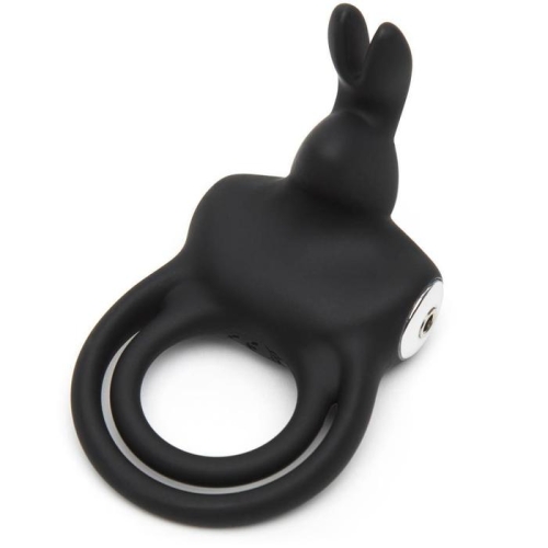 Двойное эрекционное виброкольцо черного цвета Fifty Shades of Grey Happy Rabbit Stimulating Rechargeable Rabbit Cock Ring - 1