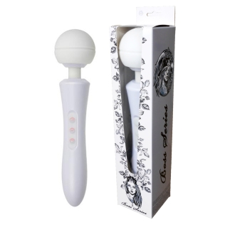 Вібромасажер Ванд у формі мікрофона білого кольору Boss series Massager Ultra Powerful