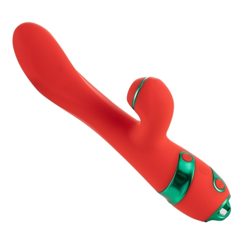 Вібратор кролик червоного кольору з флогером Lockink Sevanda Whip Vibrating Massage Wand - 5