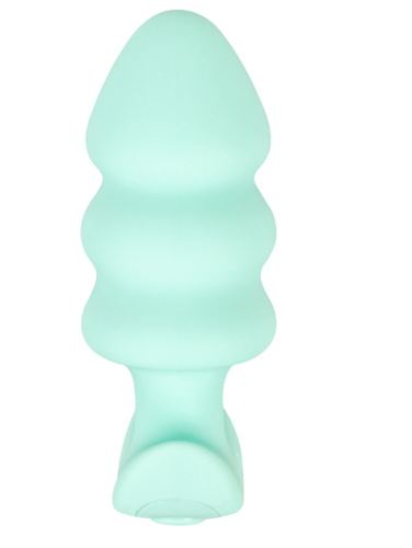 Анальна вібропробка зелена Soft Silicone Vibrating Mini Butt Plug - 8