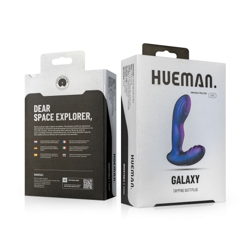Вибромассажер простаты с пульсацией фиолетовый Hueman Galaxy Tapping Buttplug - 9
